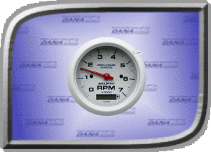 3 3/8 White 7K RPM Tach w/ Digital Hour   Product Details